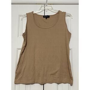 Jones New York Tan/Khaki Tank Top/Shell, Size 1X